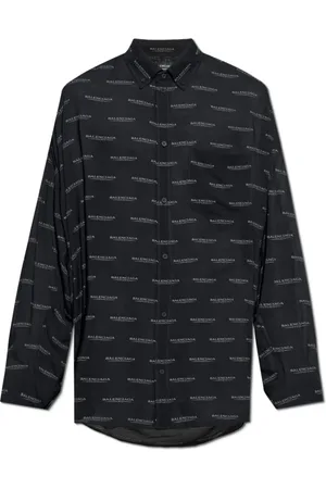 Balenciaga Overhemden, Heren, Zwart, S, Overhemd met monogram