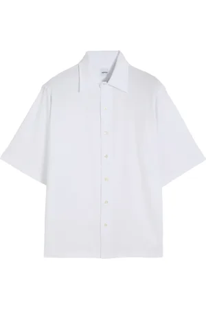 Aspesi Overhemden, Heren, Wit, S, Katoen, Katoenen Jersey Shirt