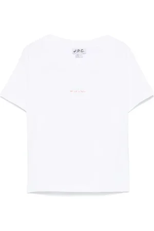 A.P.C. Tops, Dames, Wit, XS, Wol, Wolken T-shirt