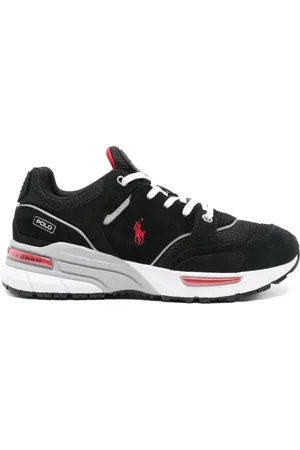Ralph Lauren Schoenen, Heren, Zwart, 43 EU, Leer, Multikleur Leren Sneakers
