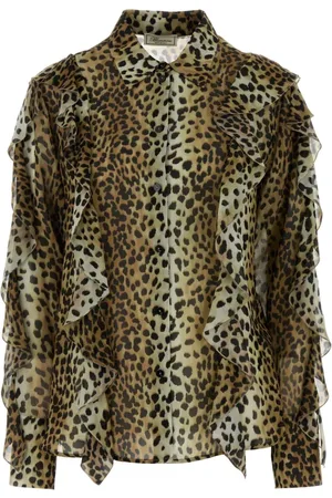 BLUMARINE Blouses & Shirts, Dames, Veelkleurig, S, Georgette Bedrukte Shirt