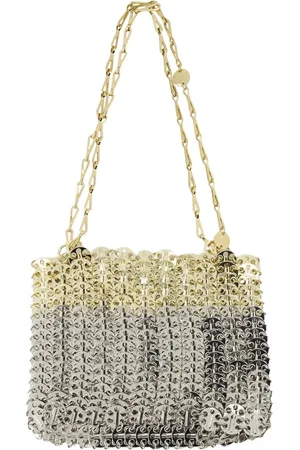 Paco rabanne Tassen, Dames, Grijs, ONE Size, Zilveren Skyline 1969 Tas
