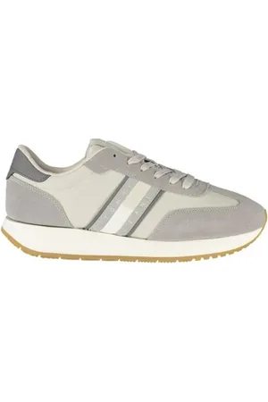 Tommy Hilfiger Schoenen, Heren, Grijs, 46 EU, Grijze Sneaker met Verwijderbare Binnenzool