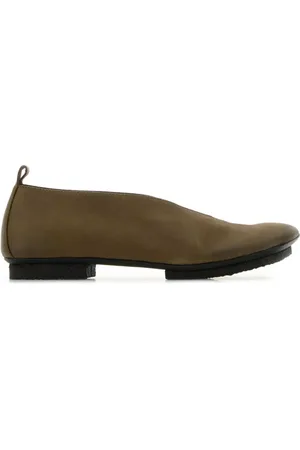 UMA WANG Schoenen, Dames, Groen, 36 EU, Olijfgroene leren Stone ballerina