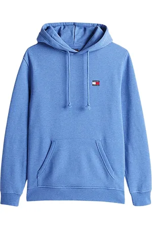 Tommy Hilfiger Sweatshirts & Hoodies, Heren, Blauw, M, Katoen, Blauwe Logo Hoodie