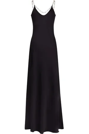 Paco rabanne Kleedjes, Dames, Zwart, M, Polyester, Maxi Kleedjes