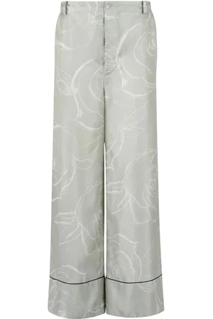 Marni Broeken, Dames, Groen, L, Mintgroene Broek met Elastische Tailleband