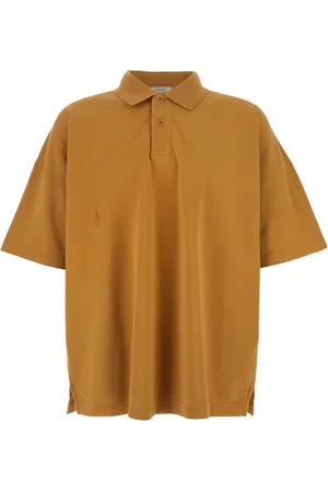 J.W.Anderson Tops, Heren, Bruin, M, Katoen, Bruine Poloshirt met Logodetail