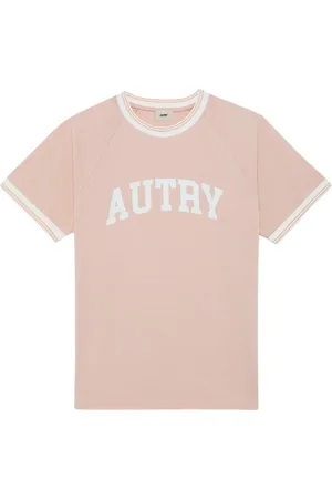 Autry Tops, Dames, Roze, L, Katoen, Ronde Hals T-shirt
