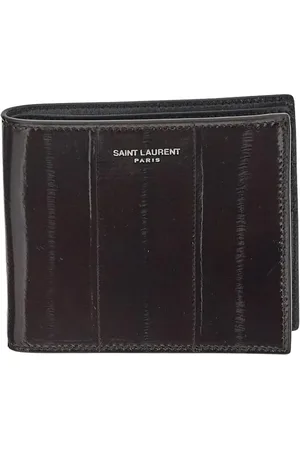 Saint Laurent Accessoires, Heren, Bruin, ONE Size, Leren Portemonnee Heren Accessoires