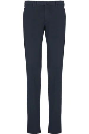 Incotex Broeken, Heren, Blauw, 2Xl, Katoen, Blauwe Katoenen Broek Slim Fit