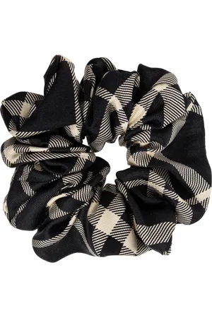 Burberry Accessoires, Dames, Zwart, ONE Size, Zijden haar scrunchie