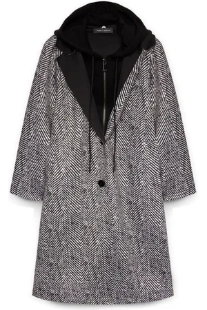 Fiorella rubino Mantels, Dames, Zwart, 3Xl, Polyester, Scuba jas met capuchon