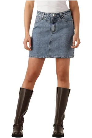 Y.A.S Rokken, Dames, Blauw, M, Denim, Denim Rok voor Zonnige Dagen