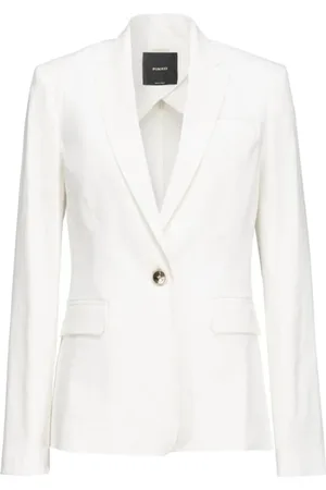 Pinko Jassen, Dames, Wit, S, Stijlvolle Jassen en Blazers