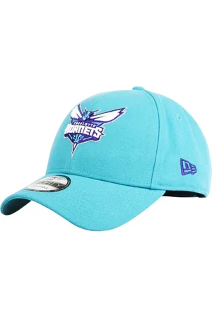 New Era Accessoires, unisex, Blauw, ONE Size, Polyester, Charlotte Hornets Gebogen Klep Pet
