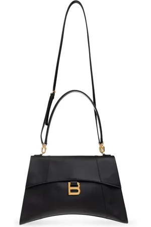 Balenciaga Tassen, Dames, Zwart, ONE Size, Leer, Handtas Zandloper Medium