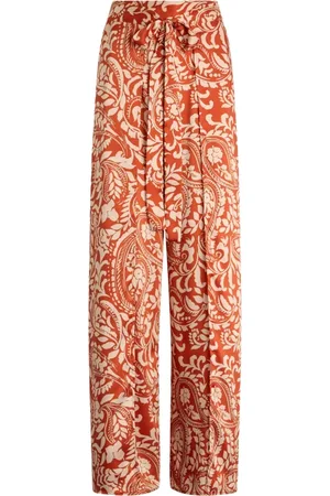 Liu Jo Broeken, Dames, Veelkleurig, M, Gedrukte Twill Broek