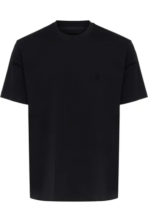 Y-3 Tops, Heren, Zwart, L, Zwarte Regular Korte Mouw Tee