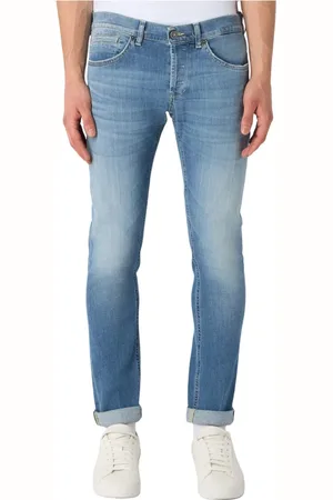 Dondup Jeans, Heren, Blauw, W33, Katoen, Stretch katoenen jeans