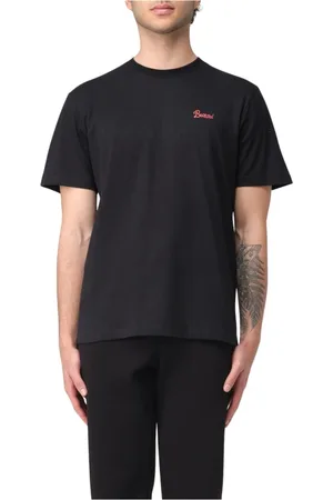 BARROW Tops, Heren, Zwart, S, Katoen, Katoen Logo Print T-shirt