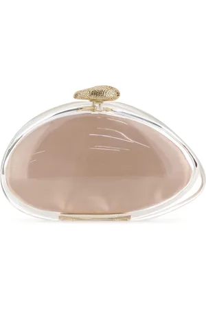 BENEDETTA BRUZZICHES Tassen, Dames, Wit, ONE Size, Transparante Ariel Clutch