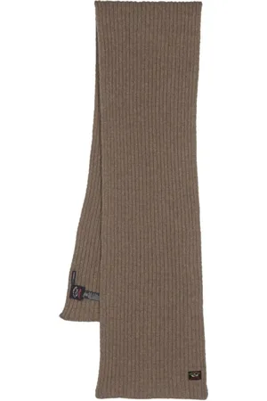Paul & Shark Accessoires, Heren, Bruin, ONE Size, Kasjmier, Winter Scarves