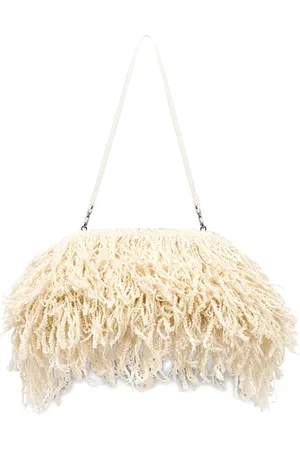 Serafini Tassen, Dames, Wit, ONE Size, Polyester, Witte Pochette Tassen