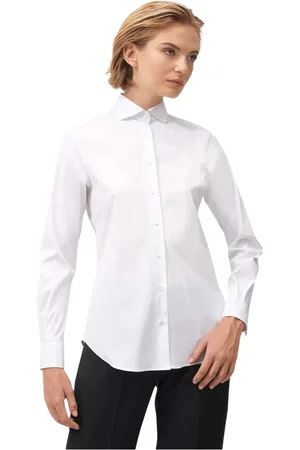 Xacus Blouses & Shirts, Dames, Wit, S, Katoen, Casual Katoenen Overhemd