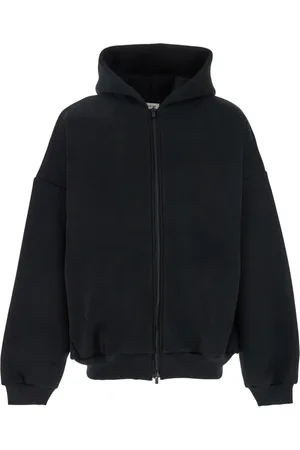 FEAR OF GOD Sweatshirts & Hoodies, Heren, Zwart, S, Katoen, Zwarte Full Zip Hoodie Sweaters