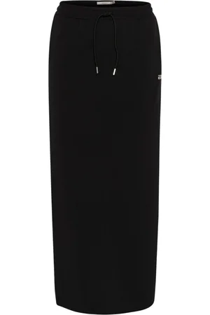 Gestuz Rokken, Dames, Zwart, XL, Sportieve Rok met Elastische Tailleband en Koord