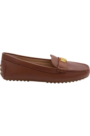 Ralph Lauren Schoenen, Dames, Bruin, 41 EU, Klassieke Valiam Mocassin Schoenen