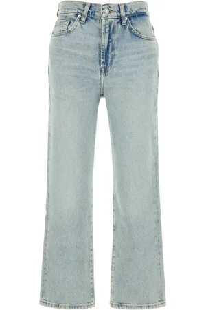 7 for all Mankind Jeans, Dames, Blauw, W26, Denim, Stretch Denim Jeans