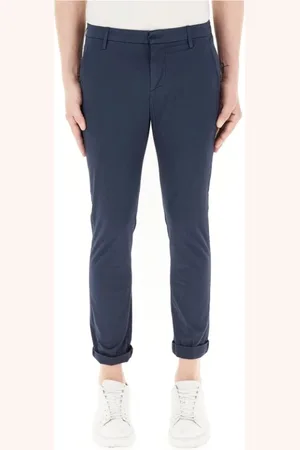 Dondup Broeken, Heren, Blauw, W34, Katoen, Gaubert Katoenen Broek