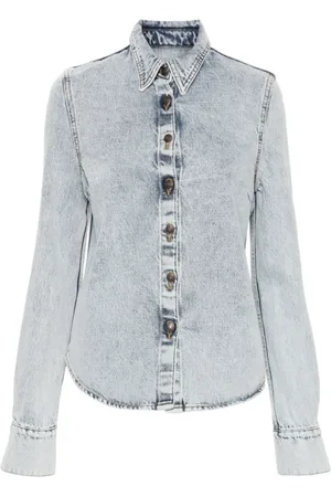 MAGDA BUTRYM Blouses & Shirts, Dames, Blauw, M, Denim, Blauw Denim Overhemd
