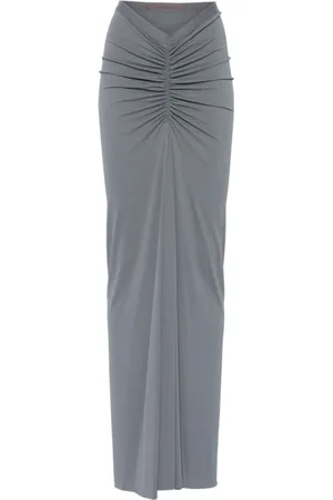 Rick Owens Rokken, Dames, Blauw, S, Steel Poppy Maxi Rok