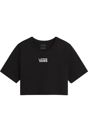 Vans Tops, Dames, Zwart, M, Katoen, Flying V Crew Crop T-Shirt