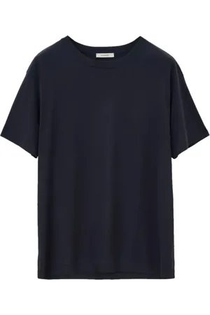 LEMAIRE Tops, Heren, Blauw, L, Caviar T-shirt met korte mouwen