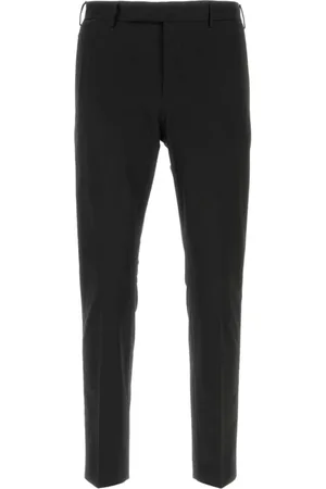 PT Torino Broeken, Heren, Zwart, 3Xl, Katoen, Zwarte Stretch Katoenen Slim Fit Broek