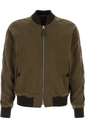 Tom Ford Jassen, Heren, Groen, L, Olijfgroene Bomberjack