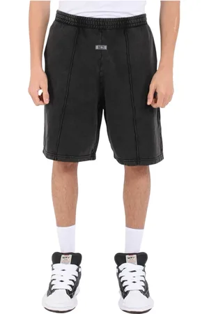 GCDS Korte broeken, Heren, Grijs, M, Katoen, Bermuda Sweatshirt met elastische taille