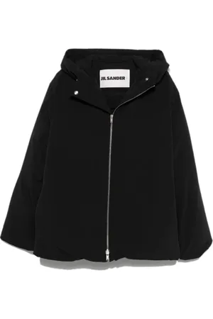 Jil Sander Jassen, Heren, Zwart, XL, Polyester, Oversized donsjas met ritssluiting aan de voorkant
