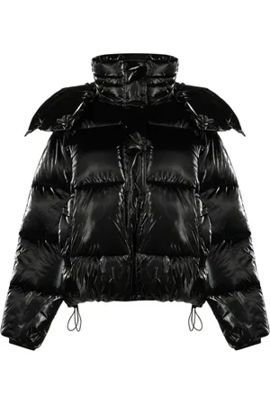 Calvin Klein Jassen, Dames, Zwart, L, Polyester, Zwarte wijde puffer donsjack