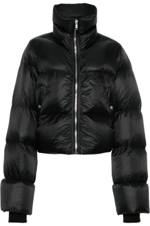 Rick Owens Jassen, Dames, Zwart, S, Zwarte Puffer Turtle Jas