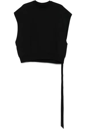 Rick Owens Tops, Heren, Zwart, M, Katoen, Zwarte Sweatshirt Jumbo Tatlin Stijl