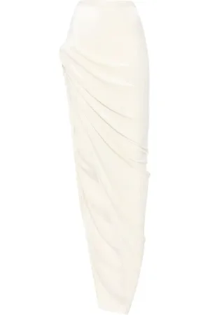 Rick Owens Rokken, Dames, Wit, XS, Champagne Twist Rok