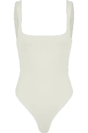 Entire Studios Tops, Dames, Wit, 2Xs, Square Neck Bodysuit