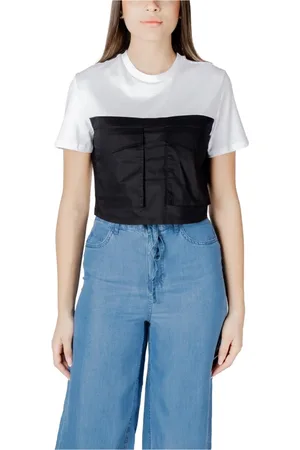ONLY Tops, Dames, Wit, M, Katoen, Witte Katoenen T-shirt met Zakken