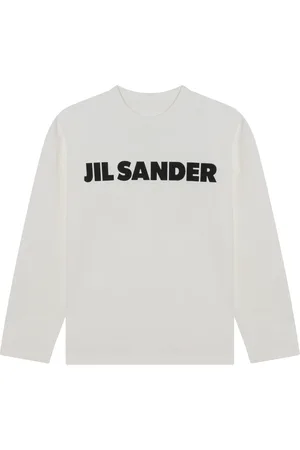 Jil Sander Tops, Dames, Wit, XS, Lange mouw ronde hals T-shirt