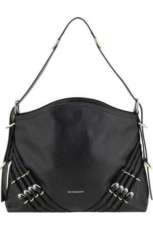 Givenchy Tassen, Dames, Zwart, ONE Size, Leer, Leren schoudertas met gespen